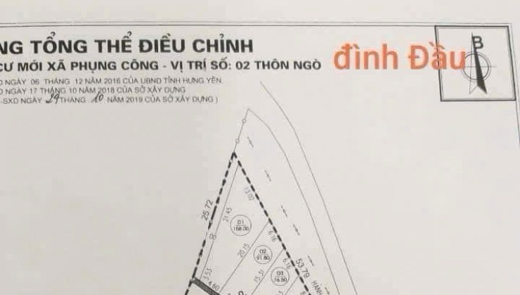 Bán lô góc đất đấu giá Phụng Công diện tích 71m mặt tiền bám đường 18m giá đầu tư